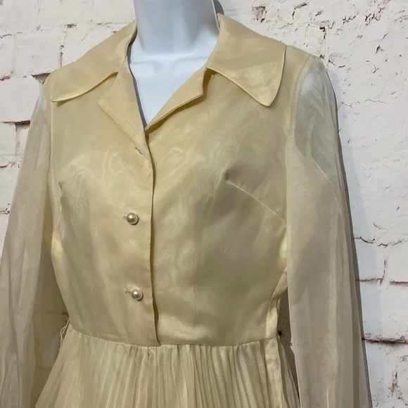 ✨VINTAGE✨ 1960’s Alden’s Organza Dress, Size S - Picture 3 of 9